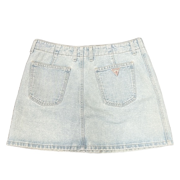 Vintage Lightwash Guess Button Up Skirt - Picture 2 of 2